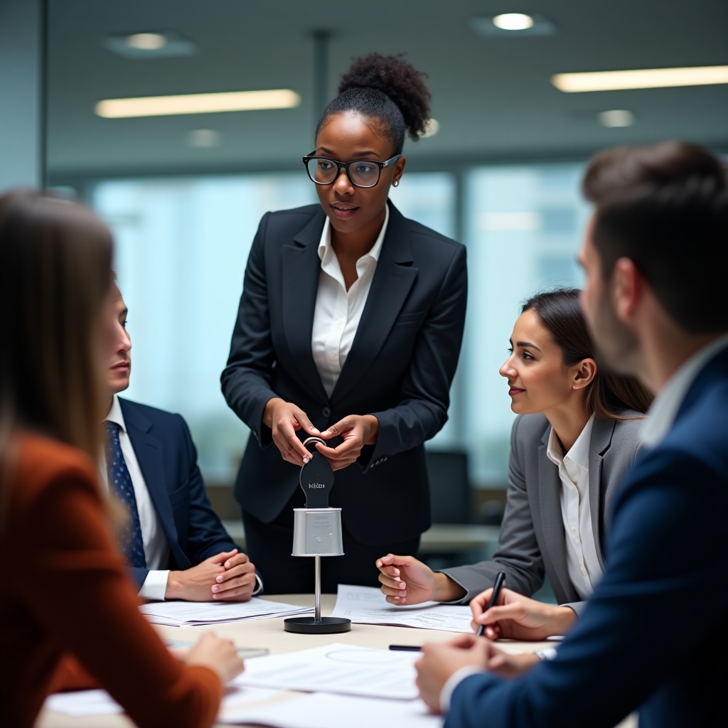 Security expert demonstrating Xbridgeai device